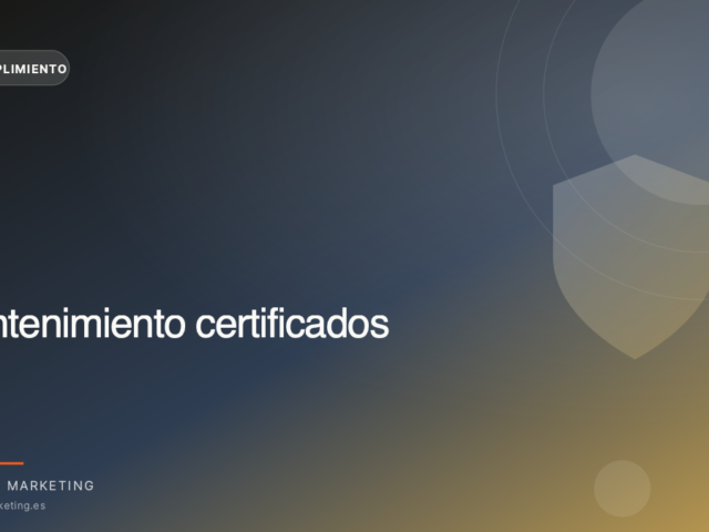 Mantenimiento certificados ISO