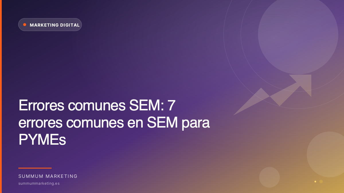 7 errores SEM que cometen las PYMEs · Summum